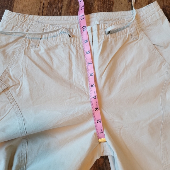 90s Y2K Together Off White Embellished Cargo Style Straight Leg Pants - Picture 8 of 9